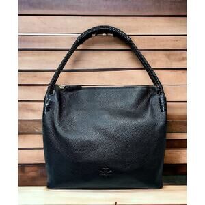 Tory Burch Large Taylor Black Leather Hobo Bag
